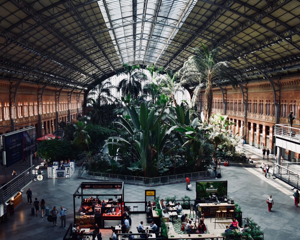 El jardín tropical de la estación de Atocha